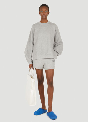 GANNI Puff Sleeve Sweatshirt Grey gan0251006