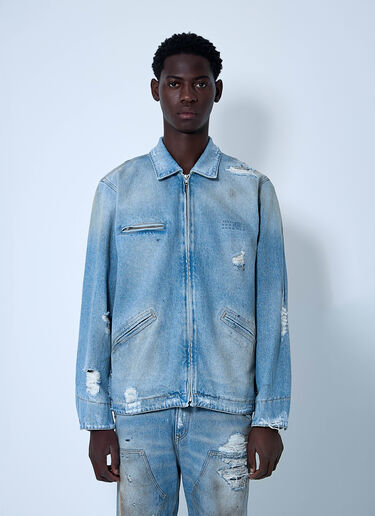 MM6 Maison Margiela Denim Distressed Jacket Blue mmm0160001
