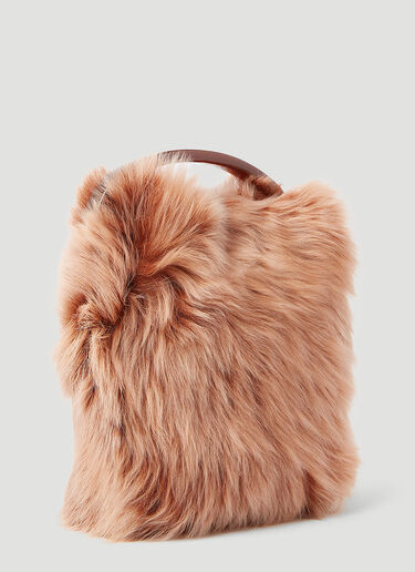 Dries Van Noten 포니 헤어 핸드백 브라운 dvn0253003