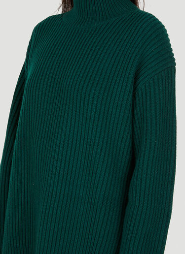 Jil Sander Oversized Roll Neck Sweater Green jil0249006