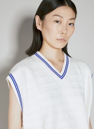 Alexander Wang Tunic V-Neck Cotton Vest White awg0253023