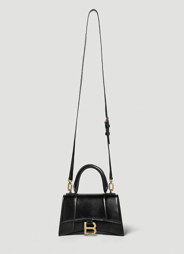 Balenciaga Hourglass Top Handle Extra Small Bag Black bal0244023
