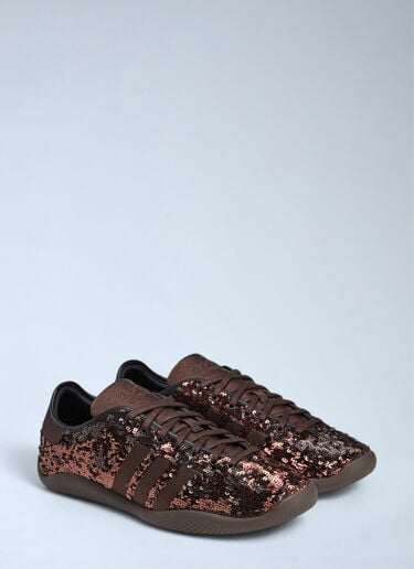 Sequin Karintha Low Satin Sneakers adidas by Wales Bonner Sequin Karintha Low Satin Sneakers Brown awb0163005