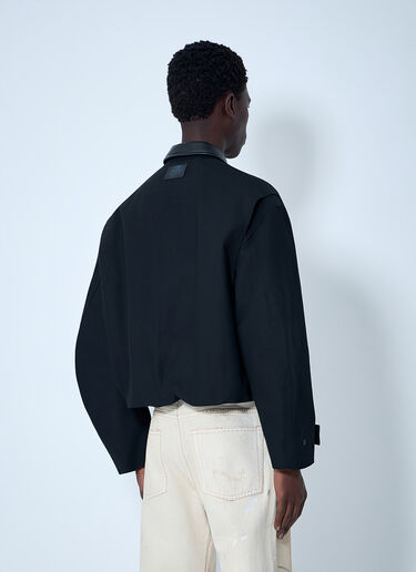 Leather-Trimmed Button Jacket Acne Studios Leather-Trimmed Button Jacket Black acn0164030