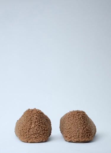 Moon Boot Shearling Ballerina Flats Brown mnb0363001