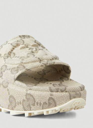 Gucci GG Platform Slides Cream guc0251159
