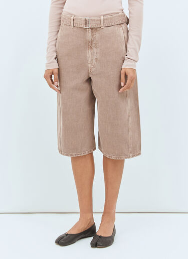 Lemaire Twisted Belted Bermuda Pink lem0258013
