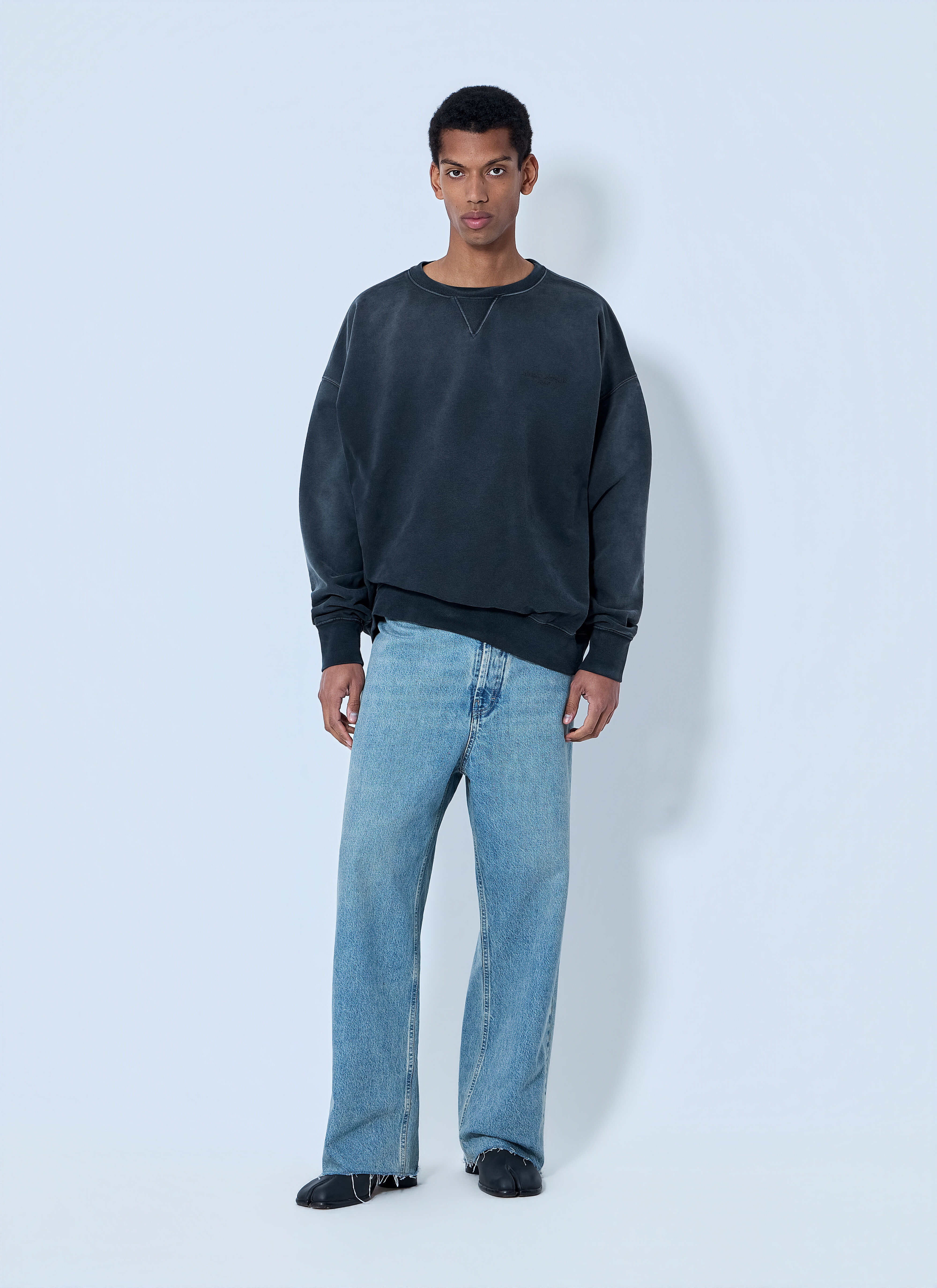 Maison Margiela Men's' Cotton Jersey Sweatshirt in Navy | LN-CC®