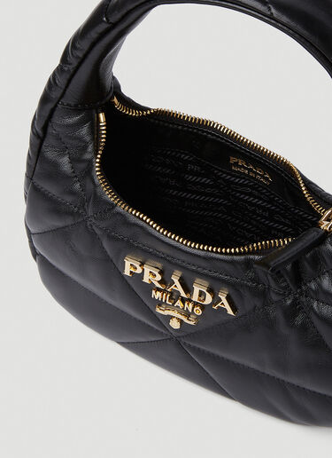 Prada Quilted Stitch Shoulder Bag Black pra0252022