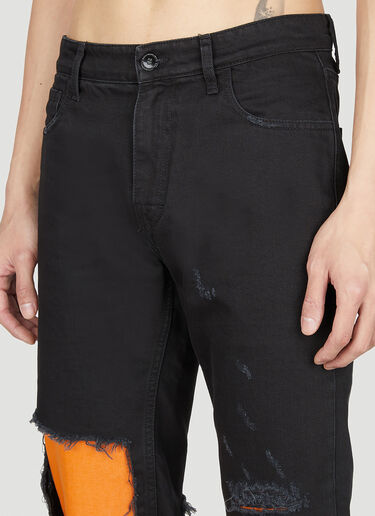 Raf Simons Destroyed Double Jeans Orange raf0351003