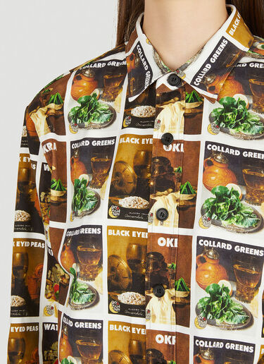 x Denim Tears All Over Print Shirt Sky High Farm Workwear x Denim Tears All Over Print Shirt Brown skh0350023