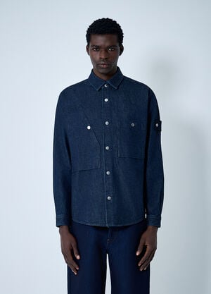 Stone Island Denim Compass Patch Shirt Denim sto0162080