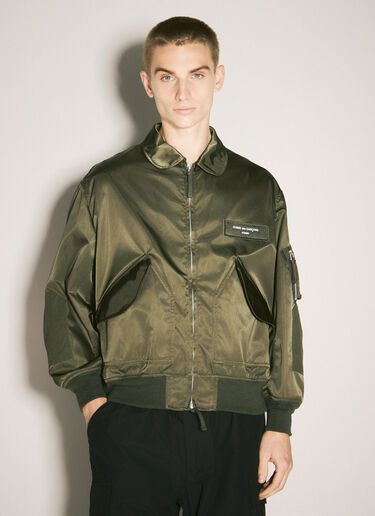 Comme des Garçons Homme Nylon Twill Bomber Jacket Green cdh0158003