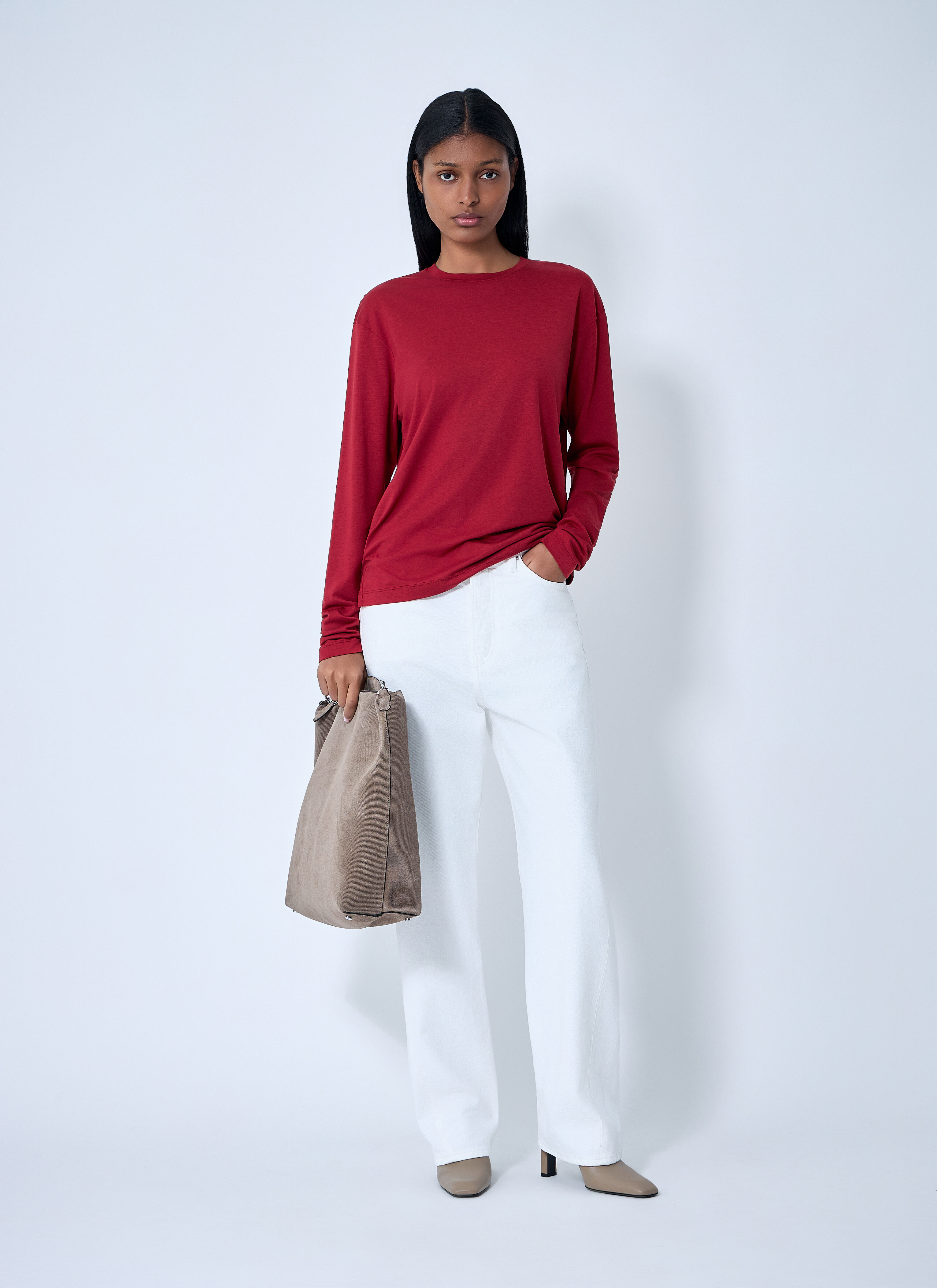 TOTEME Women's' Classic Long-Sleeve Top in Coral | LN-CC®