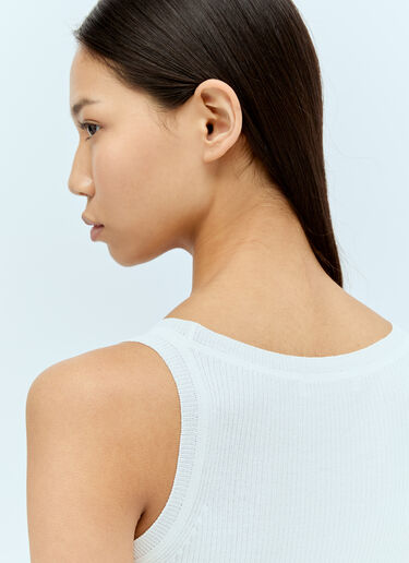 Max Mara Ribbed Tank Top White max0256004