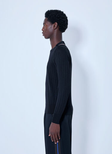 LN-CC® - Wales Bonner: Roots Polo Shirt - Black Wales Bonner Roots Polo Shirt Black wbn0166006