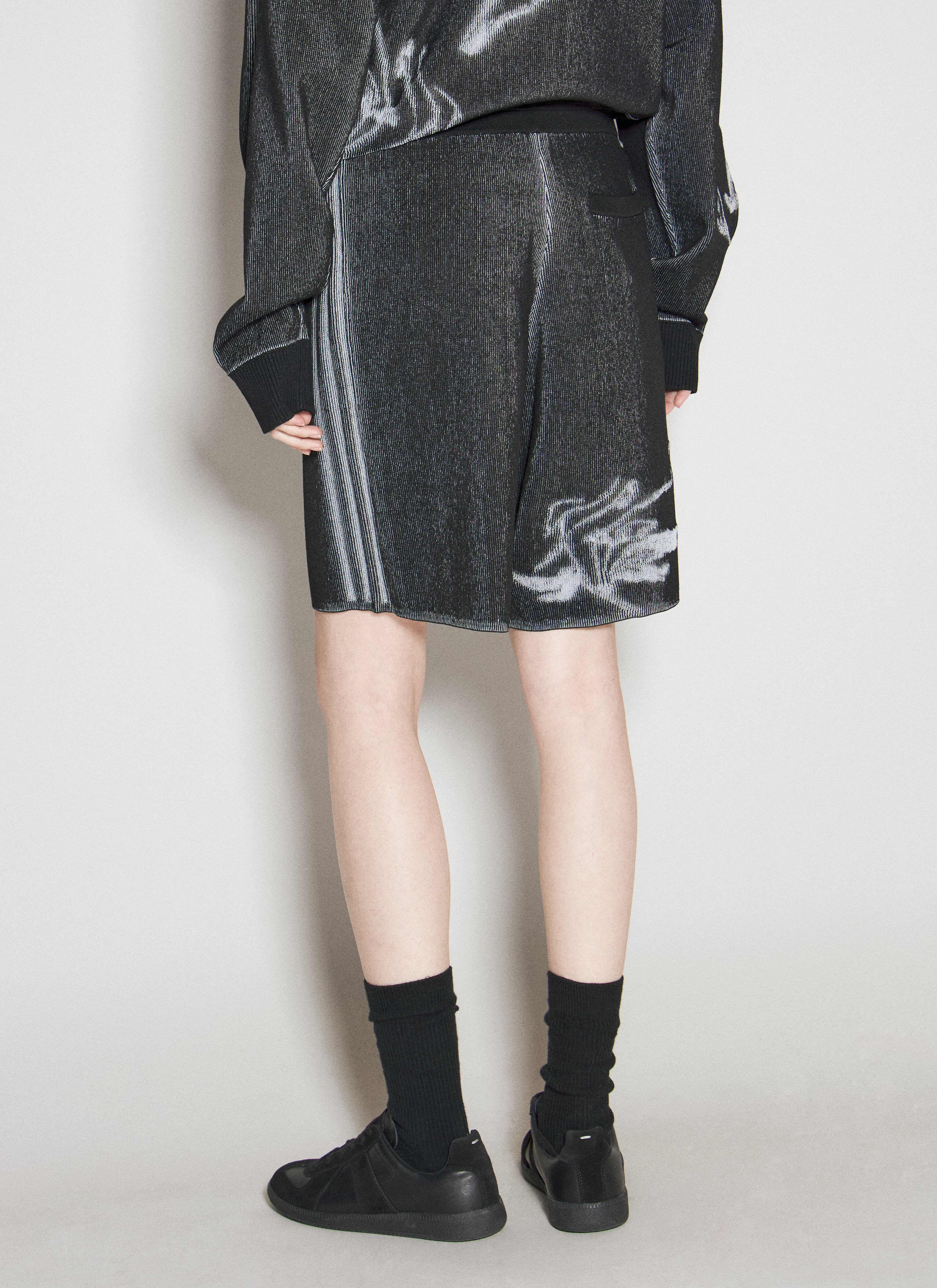 Y-3 Women's' GFX Knit Shorts in Black | LN-CC®