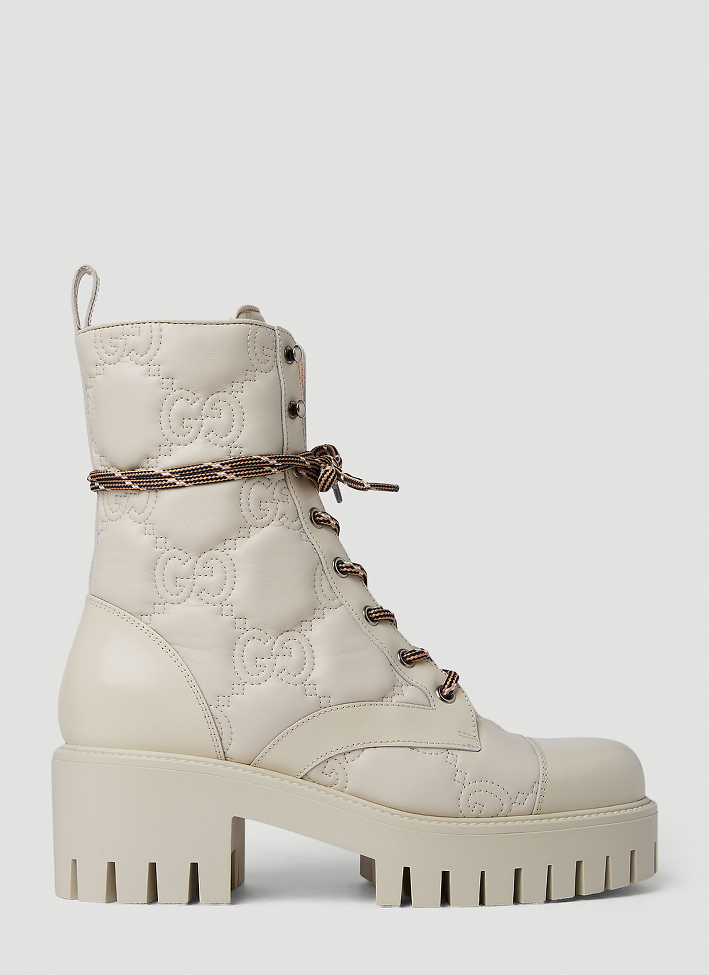 GUCCI GG QUILTED ANKLE BOOTS