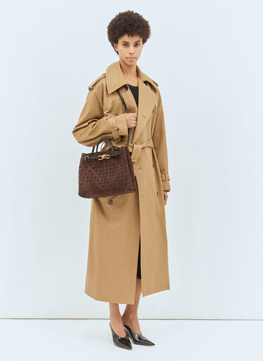 Bottega Veneta Medium Andiamo Suede Handbag Brown bov0258023