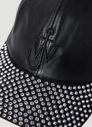 JW Anderson Crystal Embellished Baseball Cap Black jwa0252014