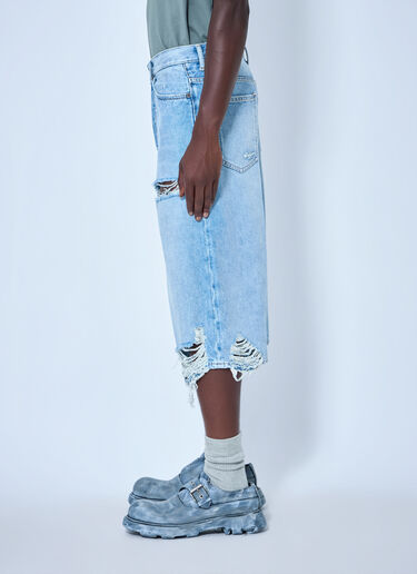 LN-CC® - Acne Studios: Distressed Denim Shorts - Light Blue Acne Studios Distressed Denim Shorts Light Blue acn0165009