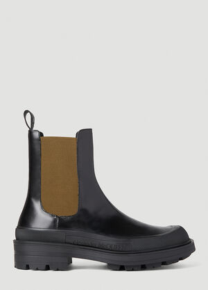 Alexander McQueen Stack 切尔西靴 黑色 amq0152002