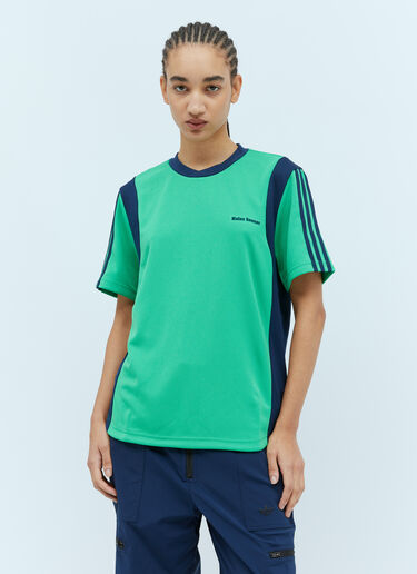 adidas by Wales Bonner 로고 아플리케 풋볼 티셔츠 그린 awb0354010