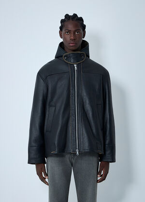 Our Legacy Leather Blizzard Jacket Black our0162002