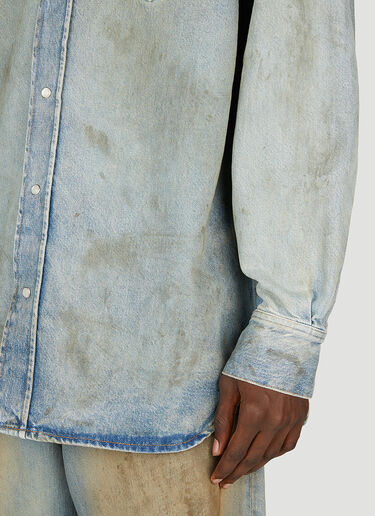 Acne Studios Distressed Denim Shirt Blue acn0153007