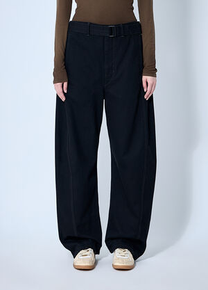 Lemaire Belted Twisted Pants Black lem0260009