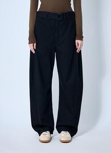 Lemaire Belted Twisted Pants Black lem0260009