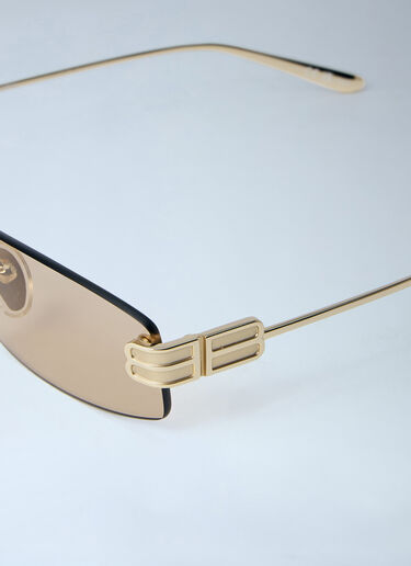 Balenciaga Gossip Rectangular Sunglasses Brown bal0264033
