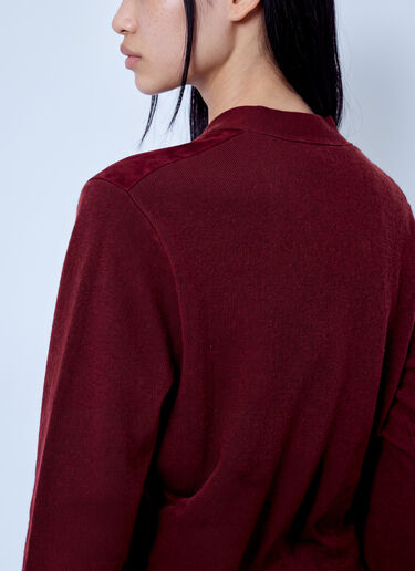 LN-CC® - Max Mara: Belted Cardigan with Patch Pockets - Bordeaux Max Mara Belted Cardigan with Patch Pockets Bordeaux max0266209