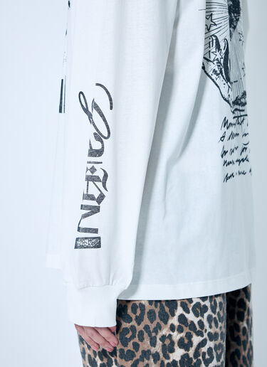 Heavy Long Sleeve T-Shirt GANNI Heavy Long Sleeve T-Shirt White gan0259042