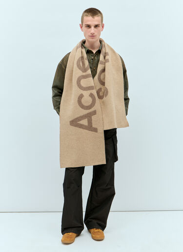 Acne Studios 徽标提花围巾 米色 acn0156034