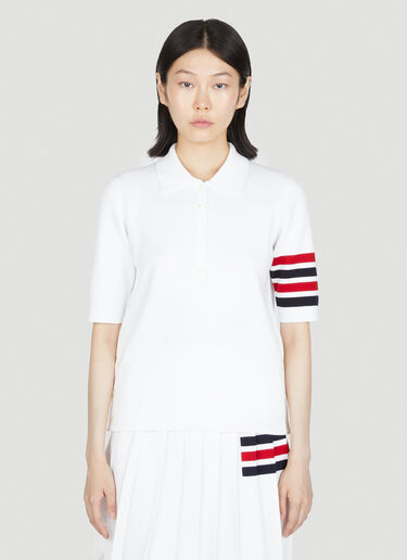 Thom Browne Milano Stich Polo Shirt White thb0253002