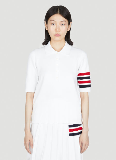 Thom Browne Milano Stich Polo Shirt White thb0253021