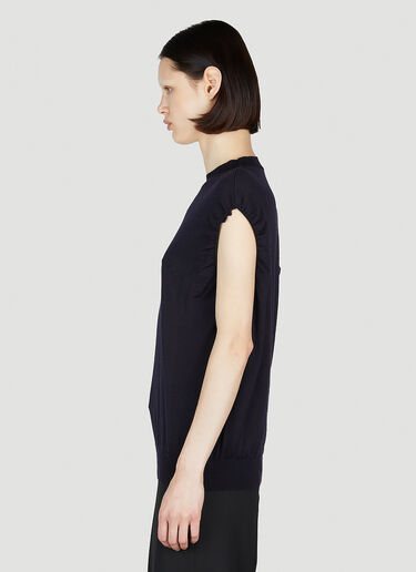 Logo Patch Sweater Vest Raf Simons Logo Patch Sweater Vest Black raf0252007