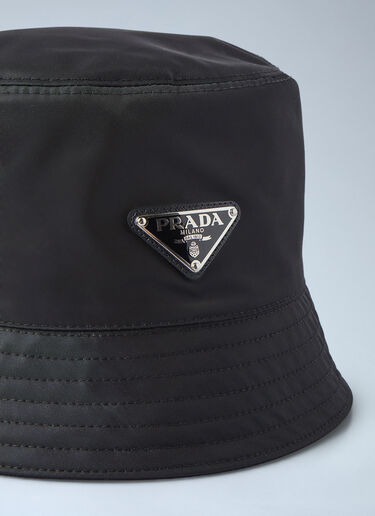 Prada Logo Bucket Hat  Black pra0245063