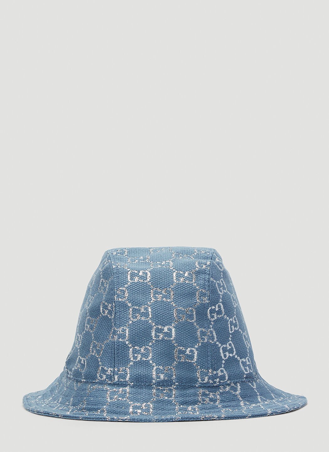 Gucci GG Lam Bucket Hat in Blue LN CC