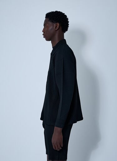 Homme Plissé Issey Miyake Pleated Zip-Up Jacket Black hmp0160013