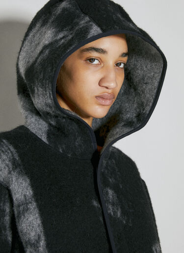 Y-3 Wool-Blend Jacquard Fleece Jacket Black yyy0354001