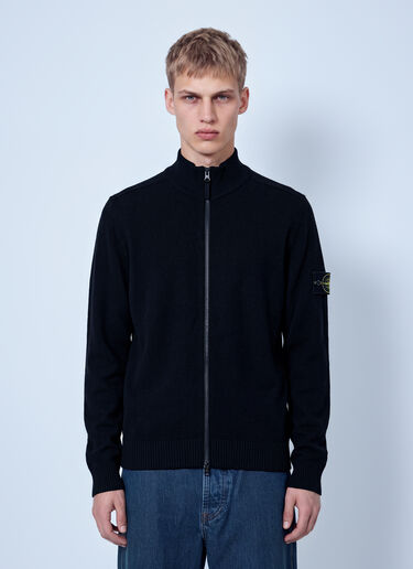 Stone Island 拉链针织开衫 黑色 sto0165049