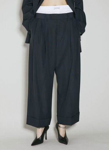 Alexander Wang 노출 복서 테일러드 팬츠 블랙 awg0253060
