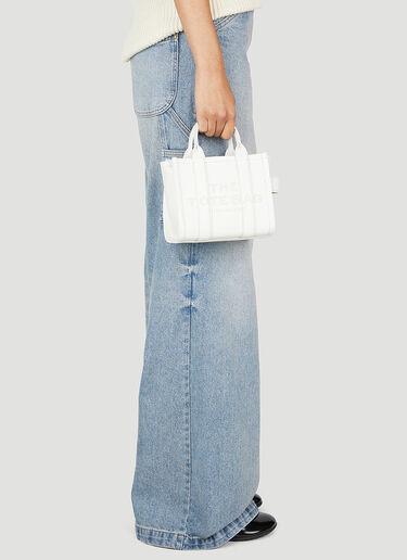 Marc Jacobs Leather Micro Tote Bag White mcj0252004