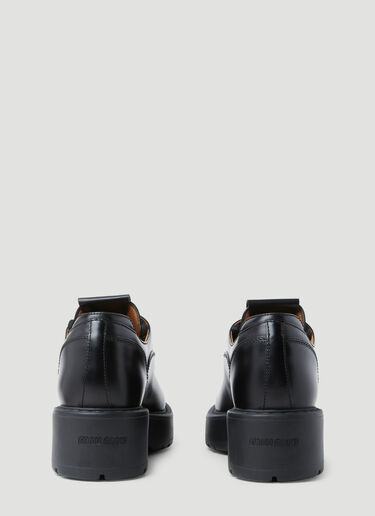 Logo Lace-up Shoes Miu Miu Logo Lace-up Shoes Black miu0254033