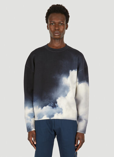 Alexander McQueen Cloud Dye Sweatshirt Dark Blue amq0149015