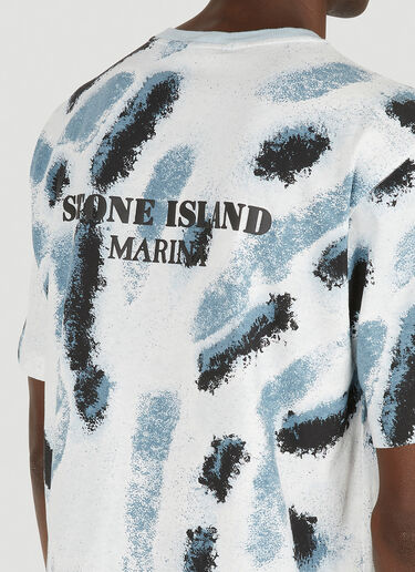 Stone Island Marina Abstract Motif T-Shirt White sto0148034