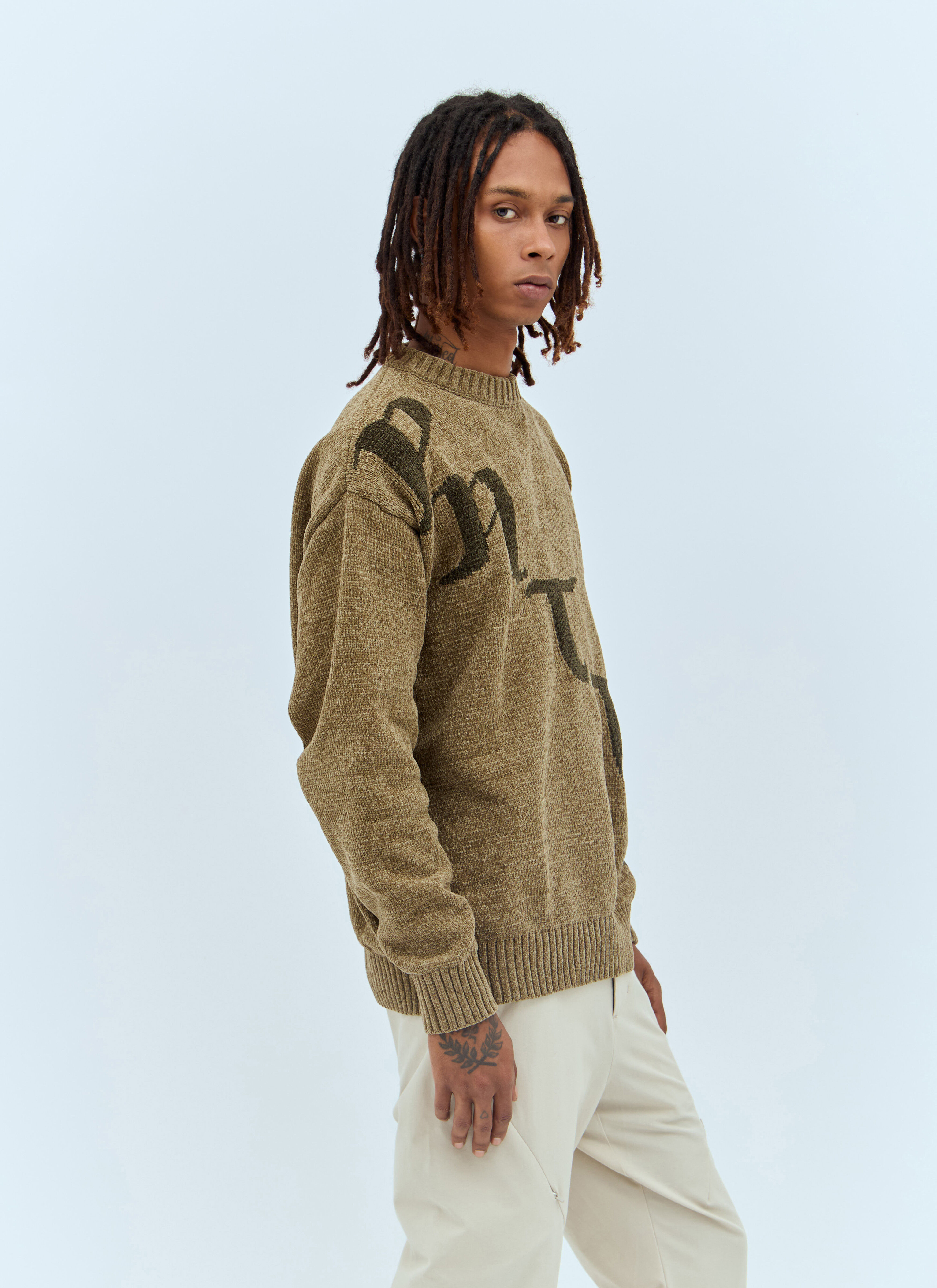 Patta Men's' Chenille Knit Sweater in Khaki | LN-CC®