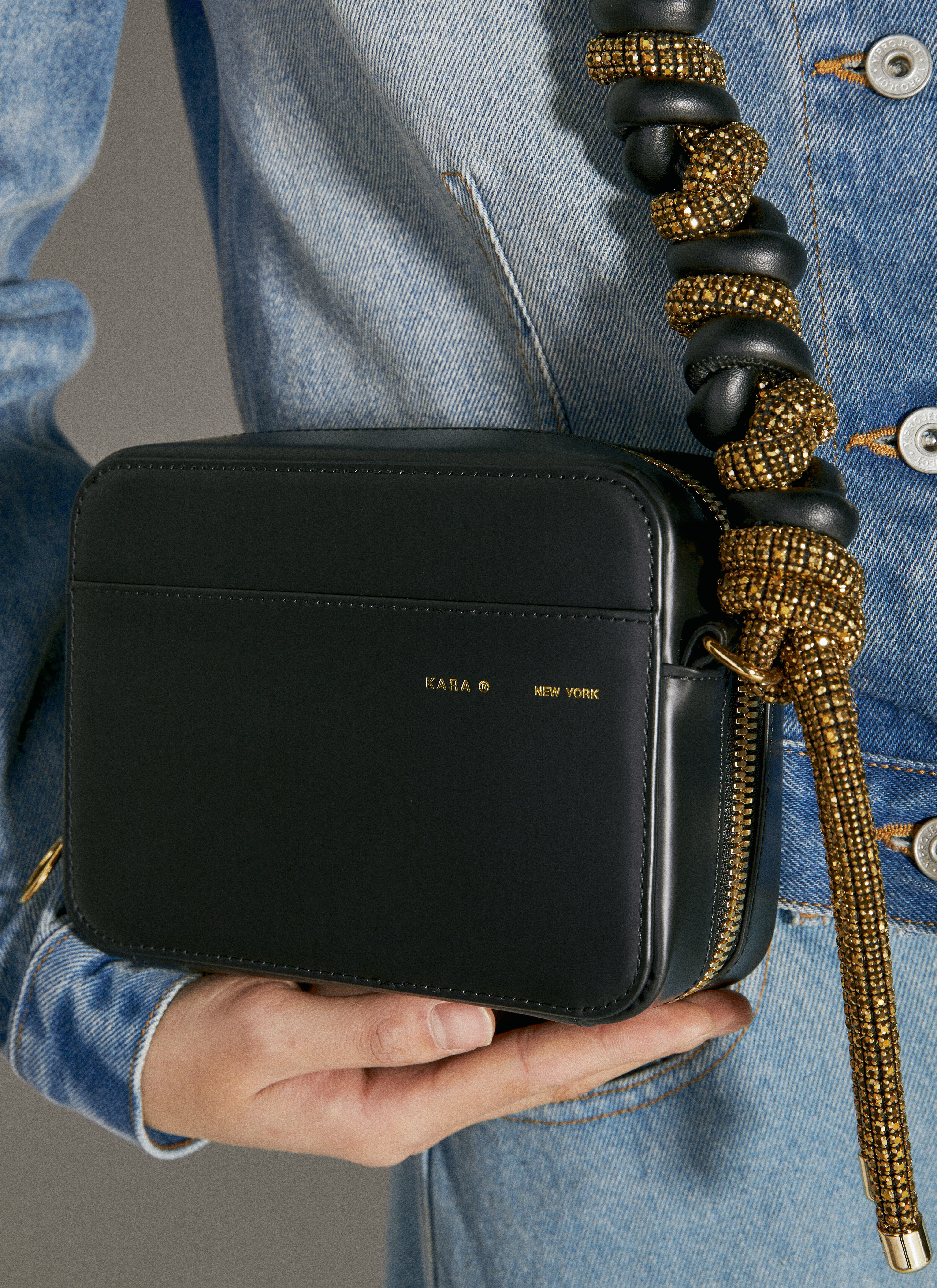 KARA Women s Phone Cord Camera Bag in Black LN CC